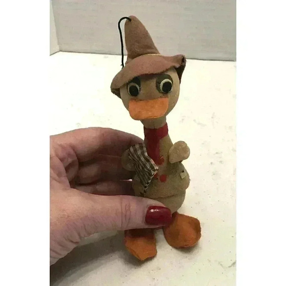 Vintage Kitschy Styrofoam Duck Felt Ornament Lenci? 50's 60's? - Picture 6 of 13